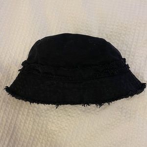 Steve Madden Black Denim Bucket Hat